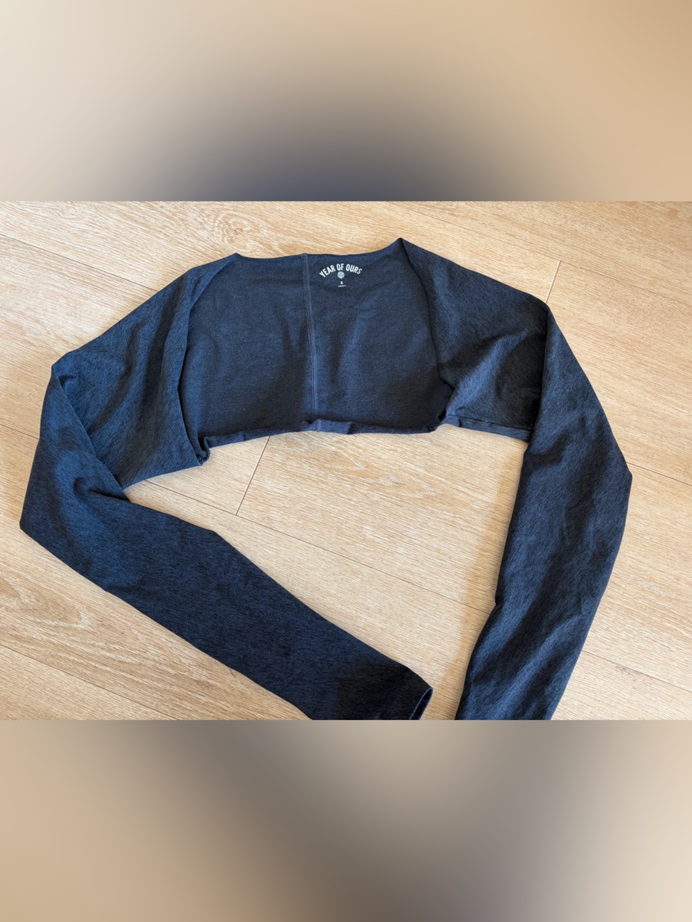 Year Of Ours Stretch Shrug in Heather Black